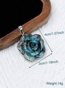 1pc Labradorite Natural Stone Crystal Pendant For Necklace Gem Stone Wolf Butterfly Crystal Carving Flash Healing Energy Pendants Jewelry H482