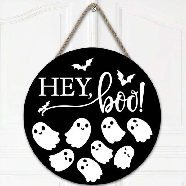 Halloween Decoratoins Welcome Door Sign Halloween Front Door Wall Signs Wood Hanging Decor Wreath Home Party Outdoor Door Hanger,Christmas