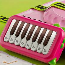 Children's Mini Electronic Keyboard, Beginner Piano Toy, Pocket Musical Instrument, Educational Toy For Playing Music - Red - View 2