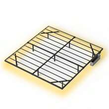 Floating Bed Frame King Size With LED Lights & Charging Station, Metal Platform Queen Bed, 79.9'' L X 76.2'' W X 7.9'' H.
