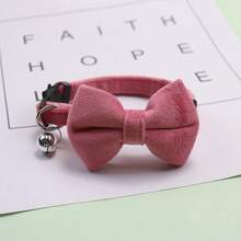 Collares ajustables pequeños para perros con lazo, collar de terciopelo con campana para mascotas - Multicolor - Ver 12