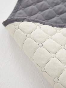 1 件纯色格子宠物床，防水防滑薄型设计，适合小型/中型猫和狗，四季使用 - 深灰色 - 查看 9