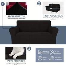 1pc Sofa Slipcover Waterproof Sofa Cover Elastic Sofa Protection Cover Anti Cat Scratch Couch Cover For Living Room Home Decor - Navy Blue - View 4