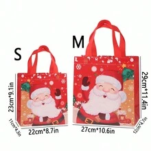 12PCS Christmas Gift Tote Bag-Reusable, Waterproof Non-Woven Gift Bag, Party Gift Bag, Shopping Mall Shopping Bag. - M - Xem 3