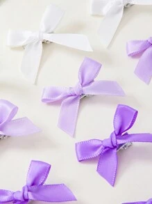 20pcs/Set Purple Princess Style Bowknot Hair Clips & Barrettes For Teen Girls, Daily Use - Multicolor - View 6