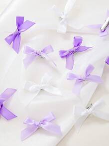 20pcs/Set Purple Princess Style Bowknot Hair Clips & Barrettes For Teen Girls, Daily Use - Multicolor - View 4
