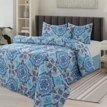 Lux Decor 5-Piece Comforter Set, Soft Microfiber Bedding With Plush Texture, All-Season Comforter, Pillow Shams And Bed Skirt Included, Elegant Hotel Collection Bedding For Bedroom, Guest Room And Home - 天空 - 查看 7