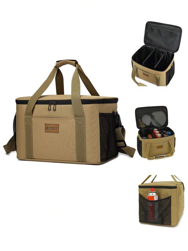 Picnic Camping Bag, Large Capacity Outdoor Travel Handbag Shoulder Tote Utility Organizer Camping Equipment