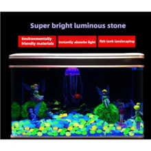 Luminous Pebbles Rocks Garden Ornaments Stone Glow In The Dark GardenFor Walkways Fish Tank Decorations - Multicolor - View 1