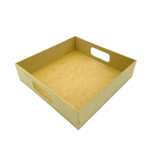 Caja-Charola para Desayuno sorpresa (30x30cm ) 10 piezas - Camel - Ver 3