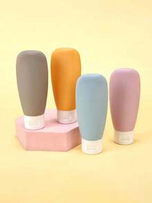 4 件 60ml 旅行分配瓶洗漱用品容器化妆品容器挤压瓶旅行收纳盒防漏可再填充旅行洗漱用品适用于洗发水护发素乳液和沐浴露男女商务旅行返校或个人旅行配件必需品 - 彩色 - 查看 6