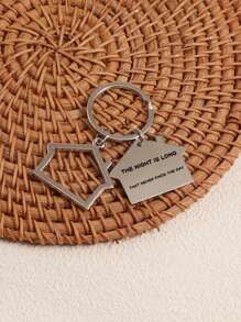 Llavero personalizado con forma de casa, personalizado con nombre, lema, ubicación, fecha para cumpleaños, reunión familiar, aniversario, Día de San Valentín, regalo para mamá, papá, novio, novia