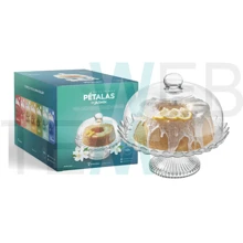 Boleira de Vidro com Pé e Tampa Jasmin Vitazza: Para Bolo, Doces, Sobremesas, Decoração, Organização e Mesa Posta, com Toque de Elegância, Praticidade Ecológica e Ocasiões Especiais - Multicolorido - Visão 5