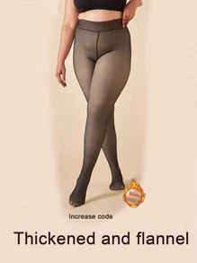 1 Par de Medias Transparentes con Forro Térmico Grueso para Mujer, Disponible en Tallas Regular, Mediana y Extra, Mallas Delgadas de Invierno Que Pueden Usarse Como Ropa Exterior, para Otoño/Invierno