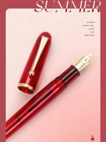 金豪 9013 钢笔四季彩色透明笔杆便携夹心跳 F 笔尖适用于办公室签名学校书写 - 均碼 - 查看 7
