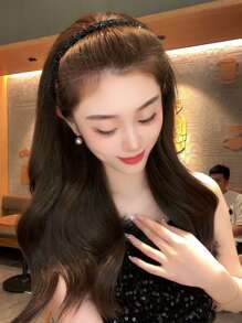 1pc Retro Rhinestone Headband With Teeth, Non-Slip Facial Cleansing Band, Bangs Headpiece, Hair Accessories For Women - Multicolor - View 6