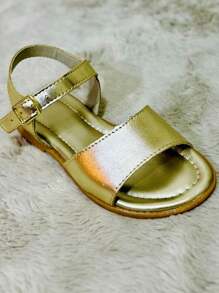 Delicate Basic Flat Children's Sandal - 金色 - 查看 2