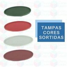 3 Oval Trays 3L Assorted Color Lid Large Dessert Parties Lasagna Pancakes Sweets Pies - Trong suốt - Xem 3