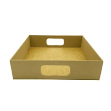 Caja-Charola para Desayuno sorpresa (30x30cm ) 10 piezas - Camel - Ver 4