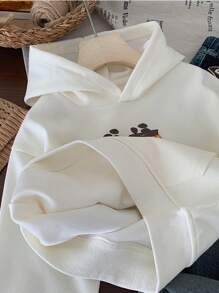 Moletom com capuz de desenho animado para meninos, blusa casual da moda para o outono