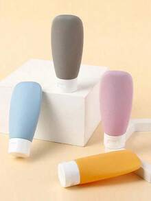 4 件 60ml 旅行分配瓶洗漱用品容器化妆品容器挤压瓶旅行收纳盒防漏可再填充旅行洗漱用品适用于洗发水护发素乳液和沐浴露男女商务旅行返校或个人旅行配件必需品 - 彩色 - 查看 5