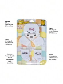 Kit 4 Pairs Cute Toca Glove And Sock Newborn Girl Pink RN Multicolored - View 5