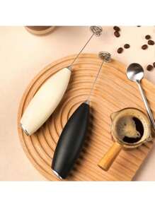Milk Frother, Powerful Handheld Milk Frother, Mini Milk Foamer, Coffee Stirrer, Stainless Steel Drink Mixer For Coffee, Lattes, Cappuccino, Matcha, Hot Chocolate, Portable Foam Maker, Electric Wireless Blender Mini Coffee Maker Back To School