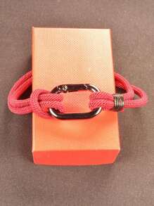 3mm Fashionable Milano Cord Bracelet, Black Hook Bracelet, Outdoor Survival Gear For Men
