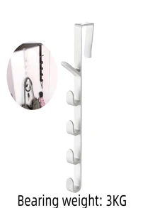 Cintre De Porte De Chambre À Coucher 1 Pièce, Support Suspendu Pour Vêtements, Rangement À Domicile En Plastique, Crochets D'organisation, Porte-monnaie Pour Rails De Sacs