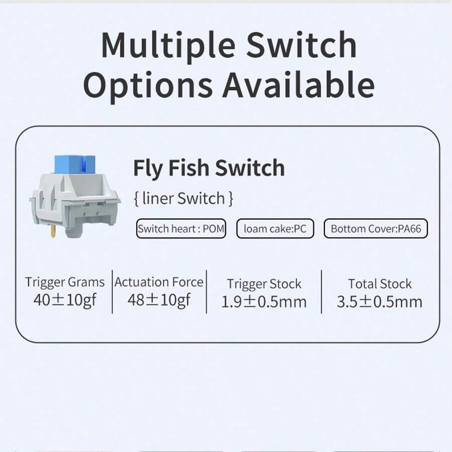 AJAZZ AK870 Three-Mode Customized Mechanical Keyboard Flying Fish ...