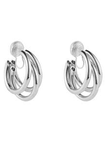 2pcs Fashion Korean Metal Vintage Clip On Hoop Earring Woman  Gold Color Geometric Without Piercing Earrings Jewelry Brincos Gift