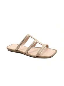 Women Flat Sandals - Màu be - Xem 2