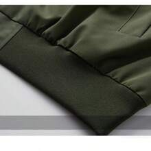 Cortavientos para exteriores para hombres, cortavientos deportivo, chaqueta impermeable, cortavientos con cuello alto - Verde militar - Ver 8