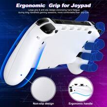 BEBONCOOL JC204 Switch Controllers For Switch/OLED Controller, Switch Wireless Pro Controller One-Piece Joypad, Full-Size Ergonomic Handheld Mode Controller With Battery/RGB/Turbo/Programming - 白色 - 查看 5