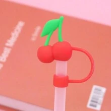 1/4/5/6/8/9 chiếc ống hút hình trái cây, nắp ống hút cho cốc 30 & 40 oz, nắp ống hút dễ thương với nhiều hình dạng khác nhau, nắp ống hút bằng silicon, nắp cho đầu ống hút 0,4 inch / 10 mm - Nhiều màu - Xem 11