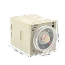 Relé temporizador de retardo H3CRA8 1.2S300H Relé de tiempo de control de perilla de 8 pines CA 220 V - Blanco - Ver 5
