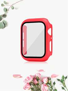 三合一包括腕带、表壳和保护膜 女式 男式 I 时尚运动 柔软、舒适、透气 单色纯色硅胶蝴蝶扣表带 带单颗水钻 双颗水钻 带钢化膜保护套 元旦礼物 多种颜色可选，搭配 Apple Watch Ultra 系列 9/8/7/6/5/SE/4/3/2/1 配件 替换表带 配件 DIY 套装 情人节 - Series 4/5/6/SE[40mm] - 查看 32