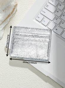 1pc Minimalist Style Daily Card Holder & ID Card Holder, Genuine Leather Anti-Demagnetization, Compact Slim Fashionable Design For Women - Solid Color - View 19