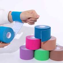1 ROLLE 5cm x 5m Muskel Paste Kinesio Tape Elastisches Band Brust Paste Knie und Ellbogen Pad Fitnesstape Schutzzubehör Sport Tape Fitness Zubehör