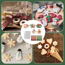 100 Pcs Christmas Cellophane Bags Self Adhesive Christmas Cookie Bags Treat Bags Clear Candy Bags Gift Bags For Xmas Party Favors Baking Sweets Goodies Bag - Multicolor - View 2