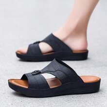 Herren Sommer Lässig Vintage einfarbige Slipper für den Outdoor Bereich, abriebfest, atmungsaktiv, rutschfest und schnell trocknend
