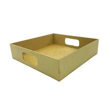 Caja-Charola para Desayuno sorpresa (30x30cm ) 10 piezas - Camel - Ver 5