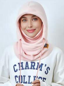 1pc Cycling Cap With Neck Warmer & Face Cover, Windproof Thermal Fleece Head Mask For Men & Women, Autumn Winter - Multicolor - View 8