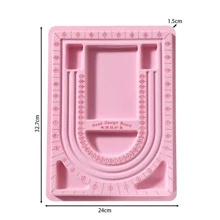 1 pieza Molde de diseño de joyería de plástico para hacer pulseras y collares manualmente