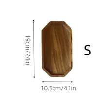 1 chiếc khay gỗ, đĩa gỗ nhỏ, đĩa ăn, đĩa bánh mì, cà phê, trà, đĩa gỗ nguyên khối, thích hợp làm quà tặng trong các buổi họp mặt Giáng sinh. - màu nâu - Xem 7