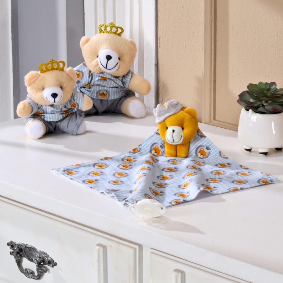 MeF Mae e Filho Baby Swaddling Blankets - 霧霾藍 - 查看 1
