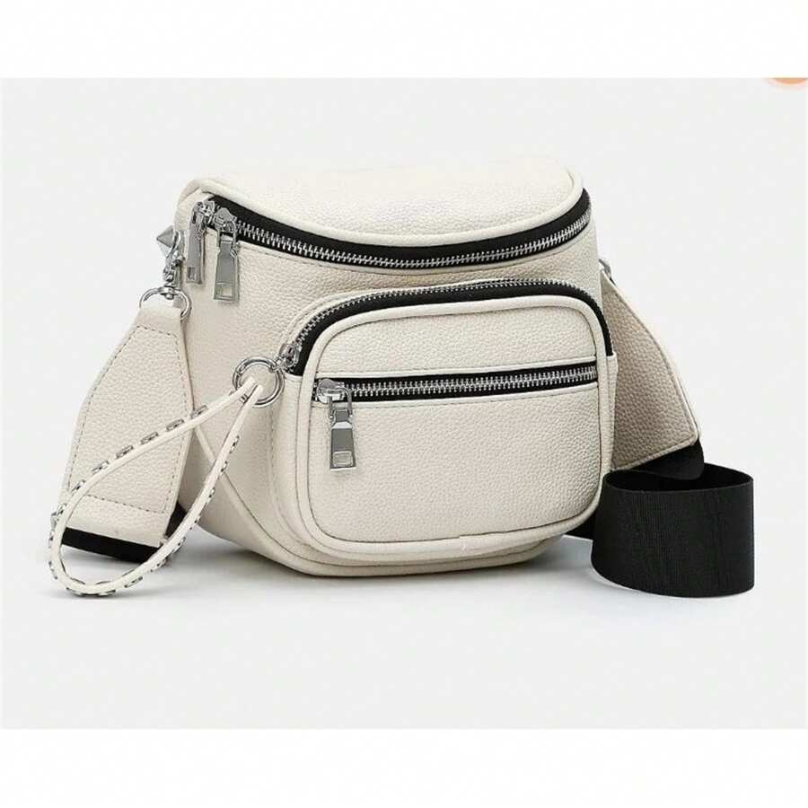 Women's Faux Leather Waist Bag - 米色 - 查看 1