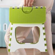 Folding Chair Sturdy Multipurpose Chair With Handle Safe Climbing Home Children Practical Table Furniture - Verde - Ver 5