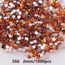 1000pcs Flat Back Resin Rhinestones, Resin Crystals, Round Flat Bottom Resin Gems, For Accessories, Shoes, Clothes, Cosmetics, Bags, Handmade DIY Art Decorations