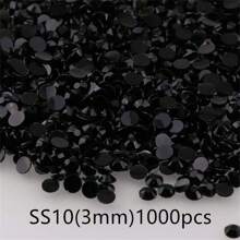 1000pcs Flat Back Resin Rhinestones, Resin Crystals, Round Flat Bottom Resin Gems, For Accessories, Shoes, Clothes, Cosmetics, Bags, Handmade DIY Art Decorations